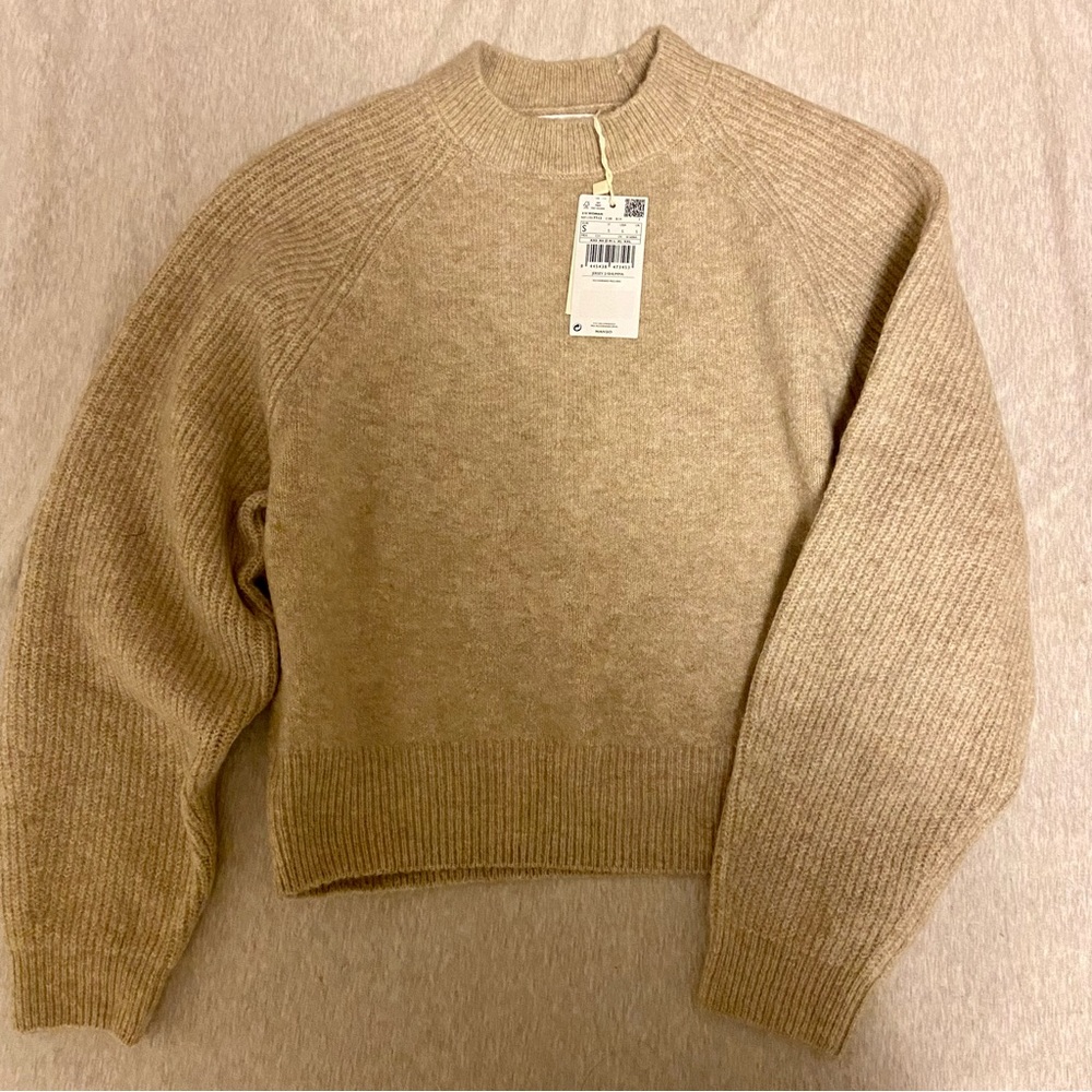BNWT Small & Medium Mango Raglan-Sleeve Roundneck Sweater